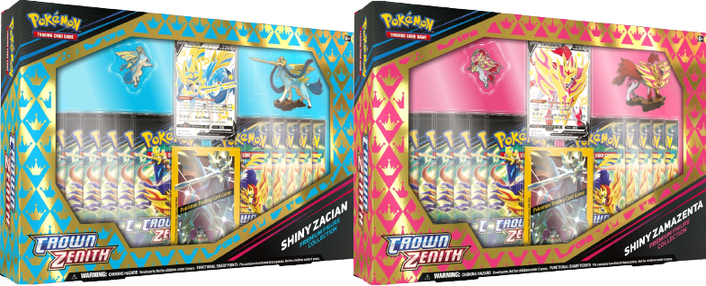 Pokemon Crown Zenith: Shiny Zacian & Shiny Zamazenta Premium Figure Collection Set of 2