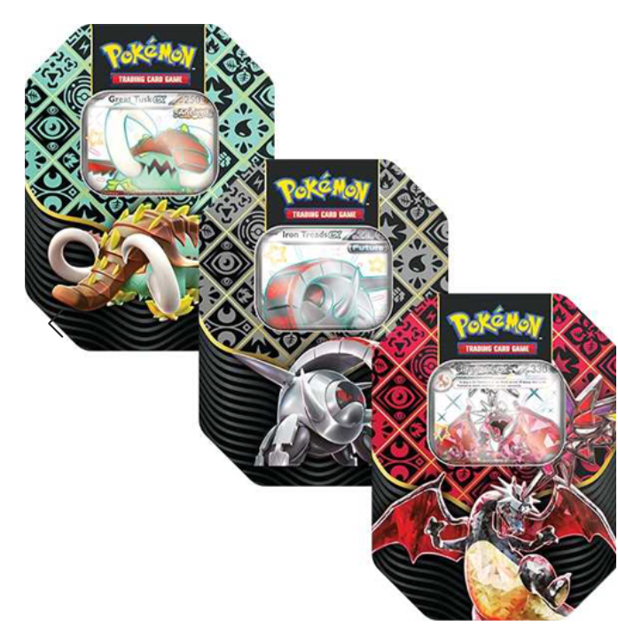 Pokemon TCG Paldean Fates Set of 3 Tins Brand New & Sealed