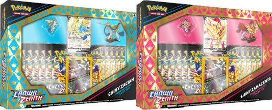 Pokemon Crown Zenith: Shiny Zacian & Shiny Zamazenta Premium Figure Collection Set of 2