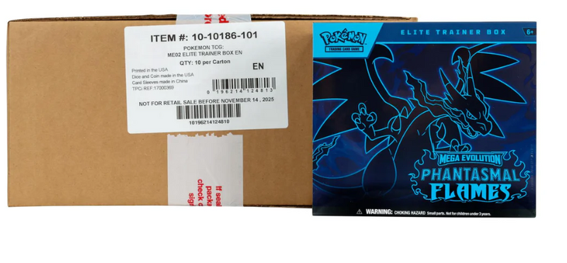 Pokémon TCG: Mega Evolution Phantasmal Flames - Elite Trainer Box Case
