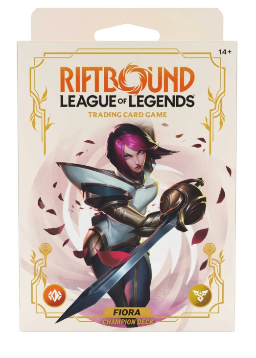 Riftbound: League of Legends Trading Card Game - Spiritforged Champion Deck - Fiora Display