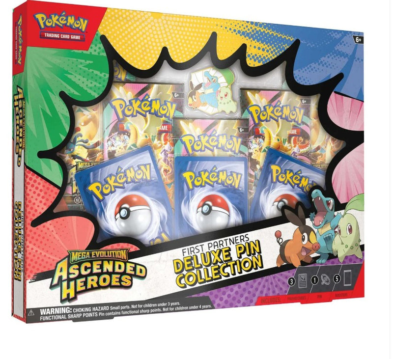 Pokémon TCG: Mega Evolution Ascended Heroes - First Partners Deluxe Pin Collection Box