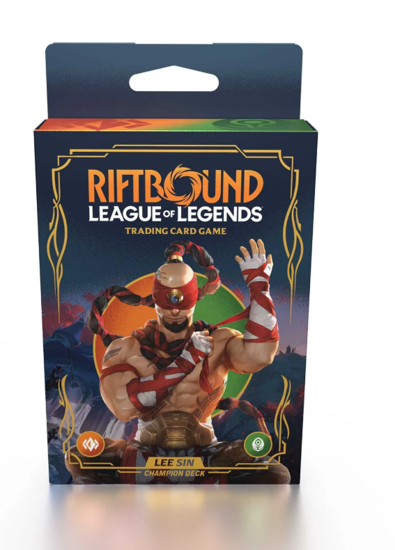 Riftbound: League of Legends Trading Card Game - Set 1 -Origins Champion Deck - Lee Sin Display
