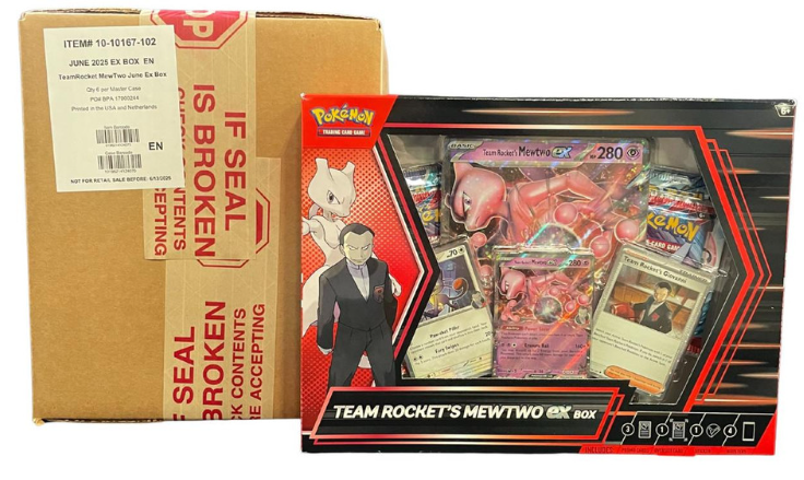 Pokémon TCG: Team Rocket's Mewtwo ex Box Sealed Case