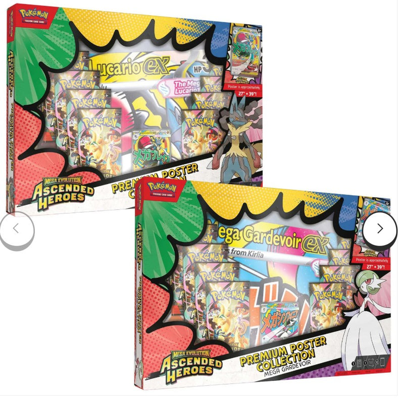 Pokémon TCG: Mega Evolution Ascended Heroes - Premium Poster Collection Box Set (one of each)