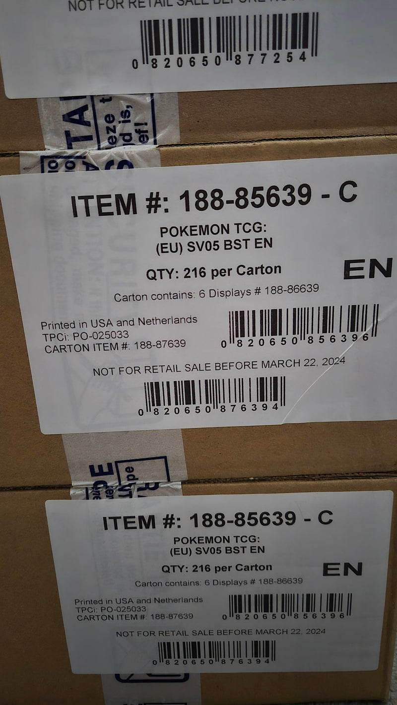 Pokémon Scarlet & Violet Temporal Forces Sealed Booster Box Case