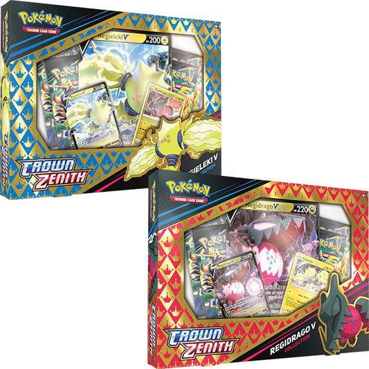 Pokémon TCG: Sword & Shield 12.5 Crown Zenith Collection – Regieleki V / Regidrago V (Set of 2)